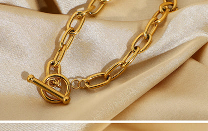 Fashion Classic Ot Gold-plated Stainless Steel Bracelet