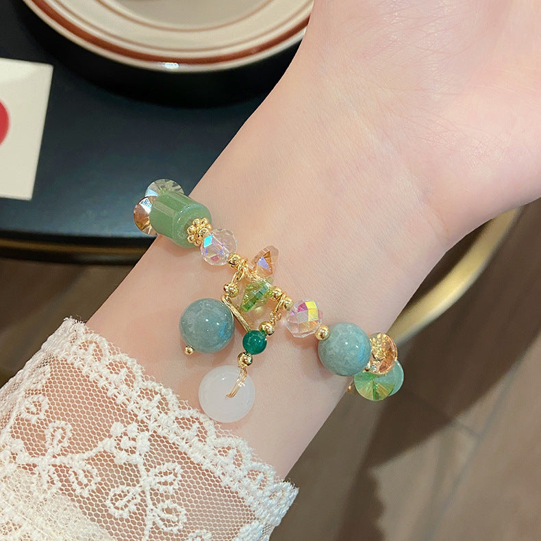 1 Piece Sweet Color Block Jade Beaded Bracelets