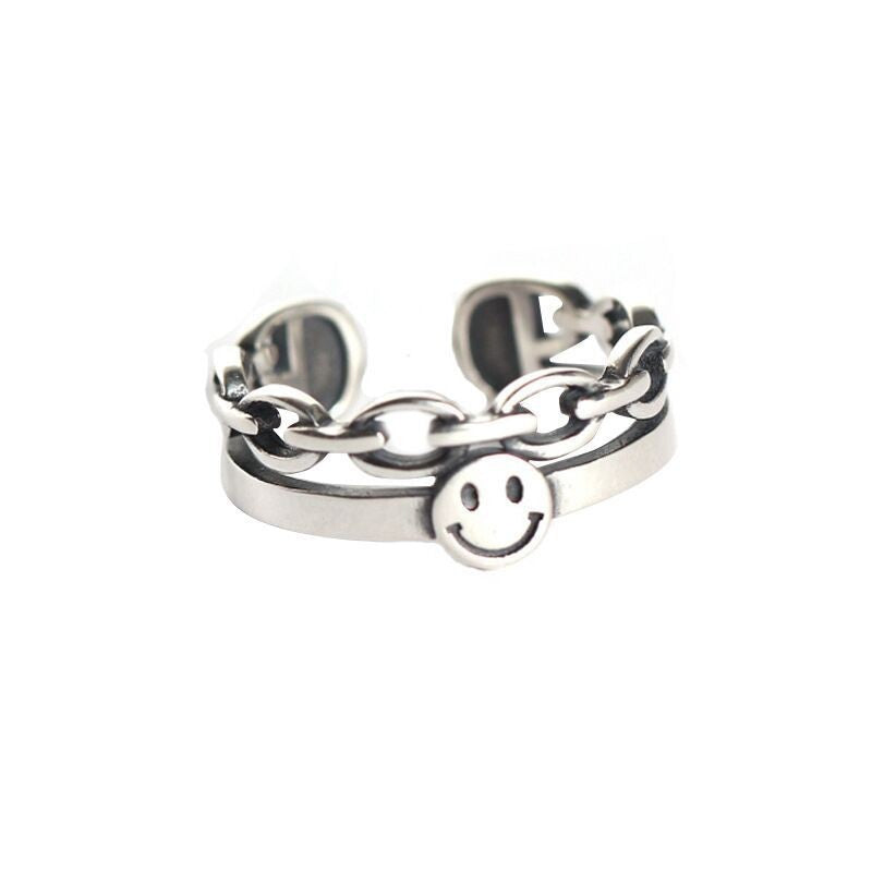 Fashion Smiley Face Alloy Plating Unisex Rings