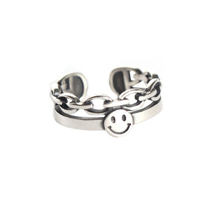 Fashion Smiley Face Alloy Plating Unisex Rings