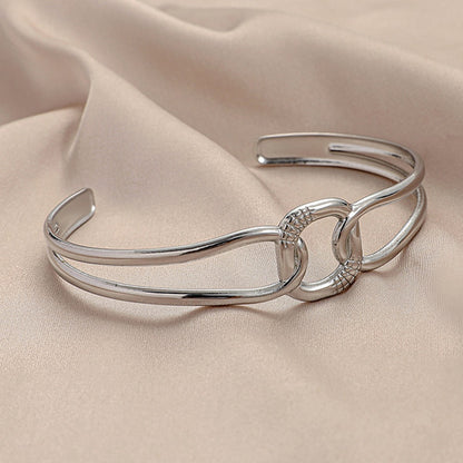 Simple Style Geometric Eye Stainless Steel Plating Bangle 1 Piece