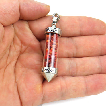 Retro Ing Bottle Crystal Plating Pendant Necklace 1 Piece