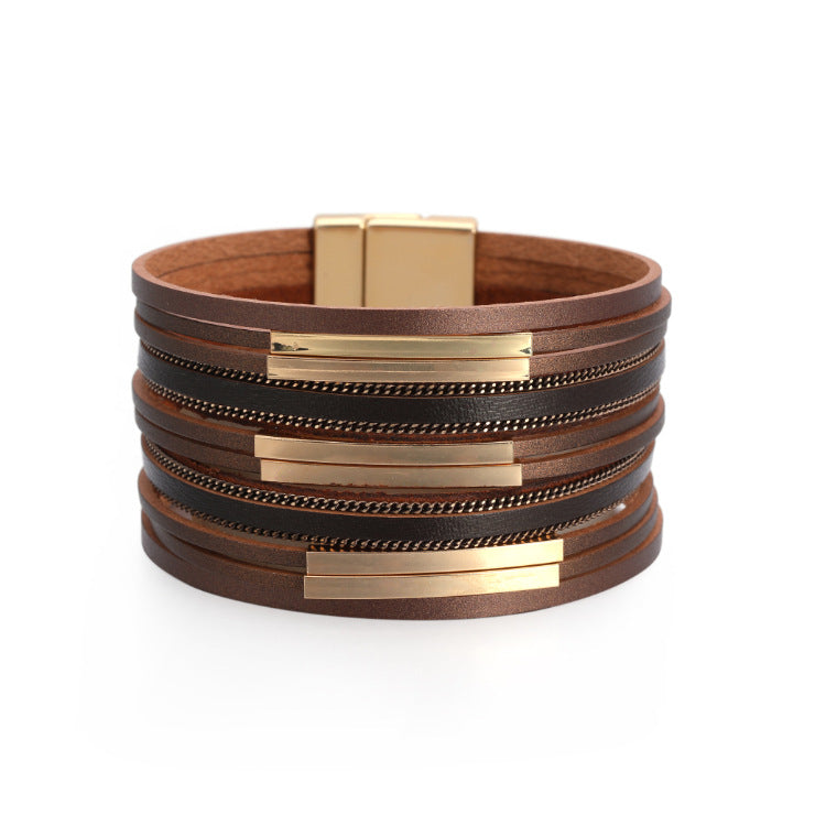 Bohemian Copper Pipe Wide-brimmed Bracelet