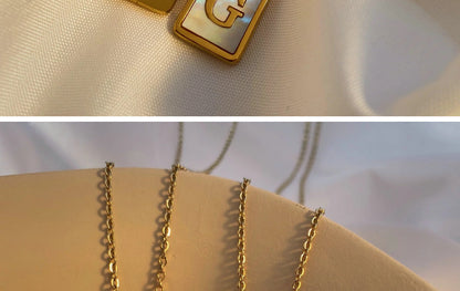 Simple Style Letter Stainless Steel Plating Gold Plated Necklace