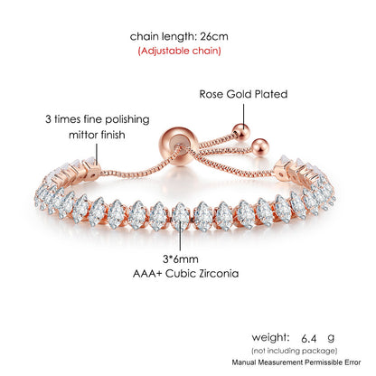 Fashion Eye Copper Zircon Bracelets In Bulk