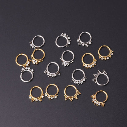Ethnic Style Geometric Stainless Steel Plating Nose Ring