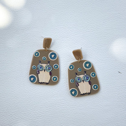 Wholesale Jewelry Plate Printing Pattern Acrylic Earrings Gooddiy