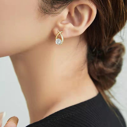 Korea's New Trendy Zircon Earrings Small Earrings