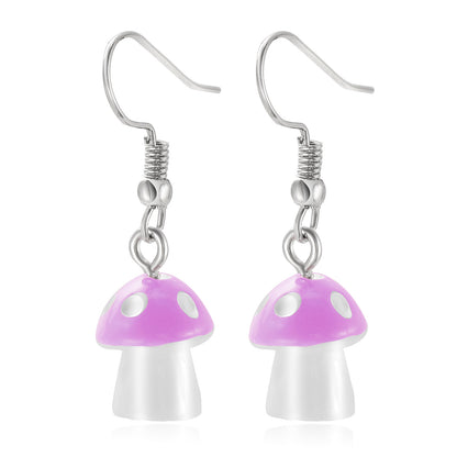 New Creative Simple Fashion Style  Pastoral Mushroom Earrings