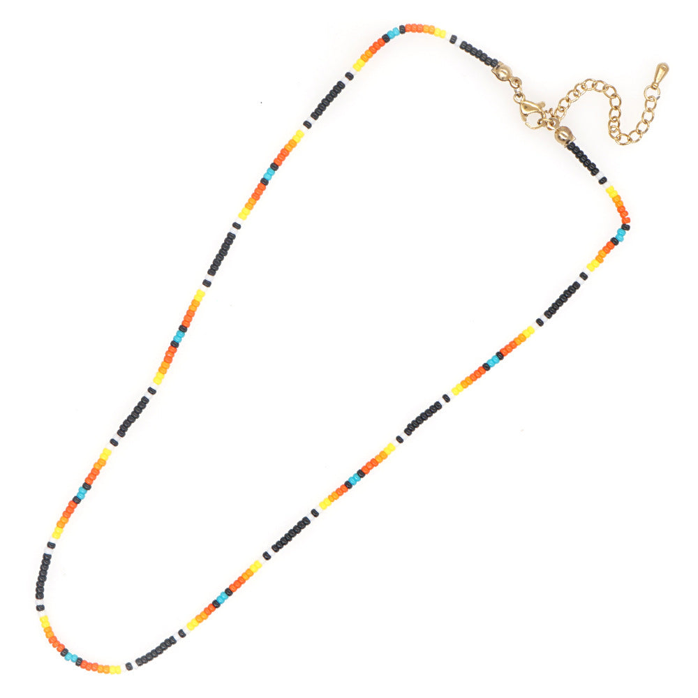 New Ins Style Miyuki Glass Rice Beads Hand-beaded Clavicle Chain Gradient Beaded Necklace