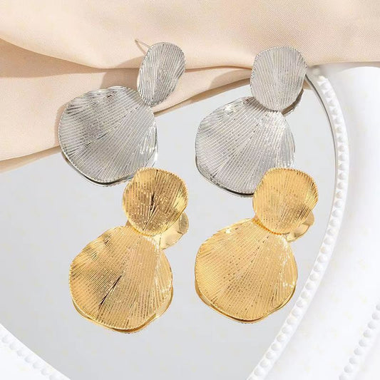 1 Pair Simple Style Solid Color Plating Copper 24k Gold Plated Drop Earrings