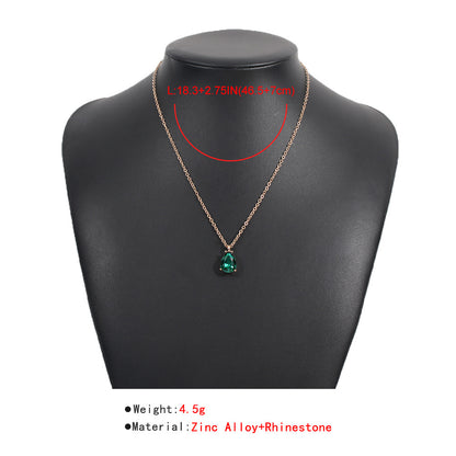 Simple Water Drop Diamond Single Layer Necklace Wholesale