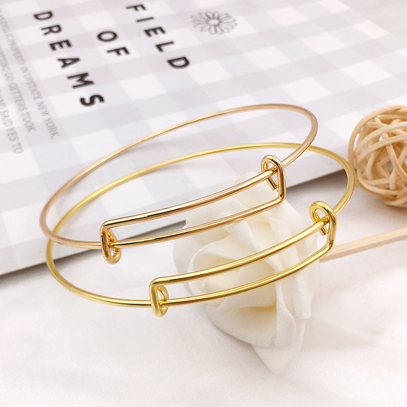 Simple Style Classic Style Commute Round Solid Color Iron Wholesale Bangle