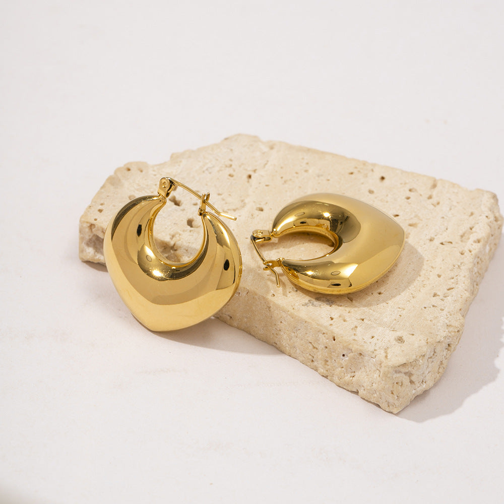 Simple Style Geometric Gold Plated Stainless Steel Gold Plated Earrings