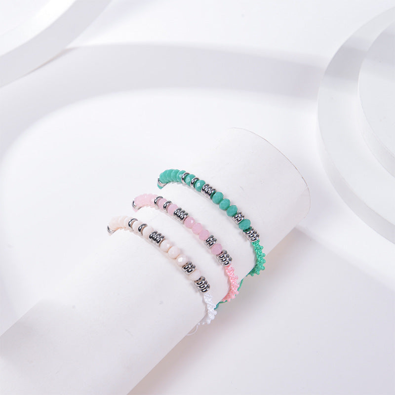 1 Piece Simple Style Geometric Artificial Crystal Rope Women's Bracelets