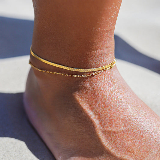 Ethnic Style Geometric Stainless Steel Unisex Anklet