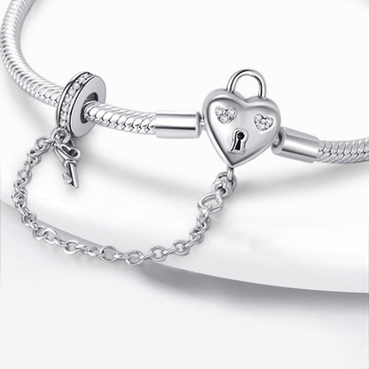 Elegant Heart Shape Flower White Copper Plating Bracelets