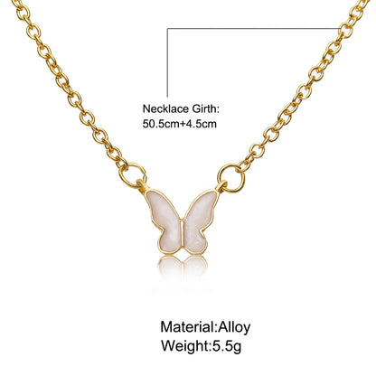 Fashion Butterfly Pendant Alloy Necklace Wholesale