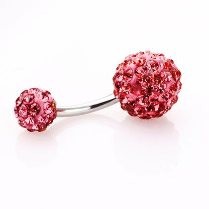 Simple Style Geometric Stainless Steel Plating Zircon Belly Ring 1 Piece