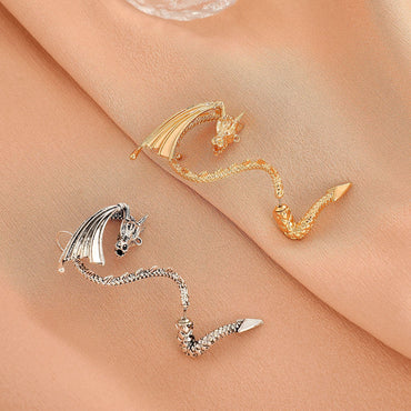 Punk Flying Dragon Ear Clip Fashion Creative Dragon Alloy Earring