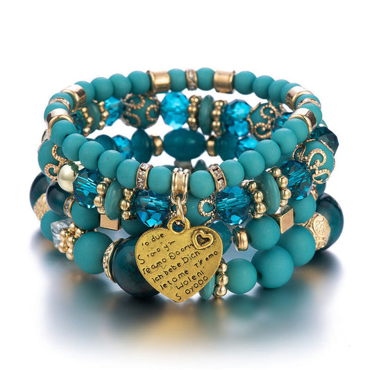 Bohemian Heart Shape Alloy Wholesale Bracelets