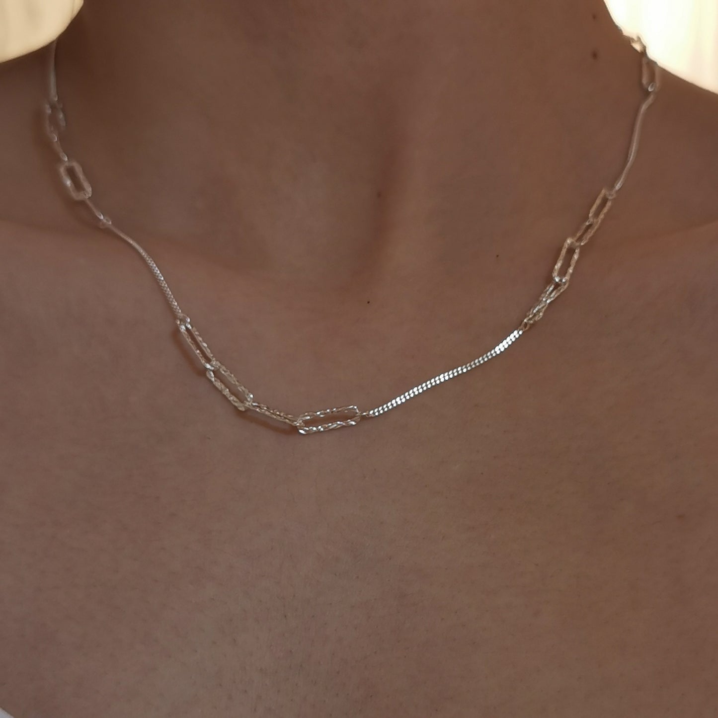 Ig Style Geometric Sterling Silver Plating Necklace