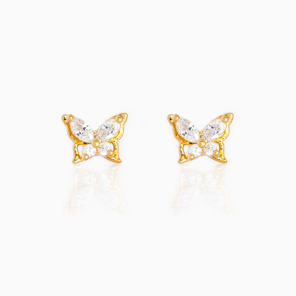 Wholesale Golden Ice Cream Color Zirconium Earrings Gooddiy