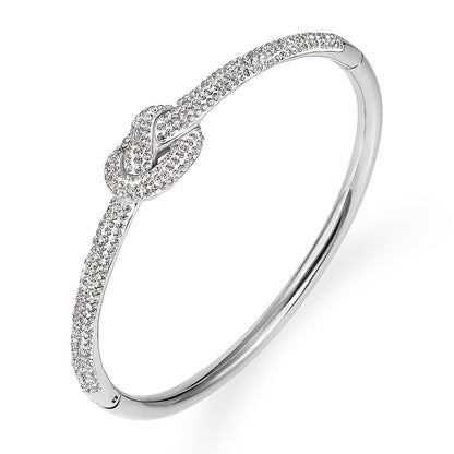 Simple Style Solid Color Stainless Steel Zircon Bangle In Bulk