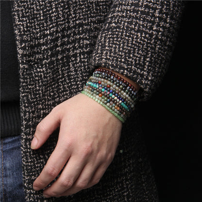 Casual Solid Color Natural Stone Knitting Bracelets