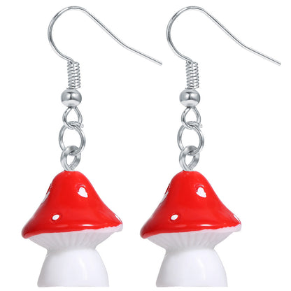 New Creative Simple Fashion Style  Pastoral Mushroom Earrings