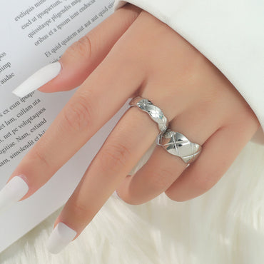 Fashion New Style Cross Diamond Creative Retro Ring Set