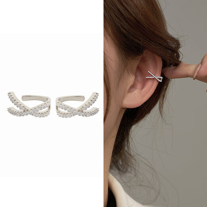Fashion U Shape Copper Plating Zircon Women's Ear Studs 1 Piece