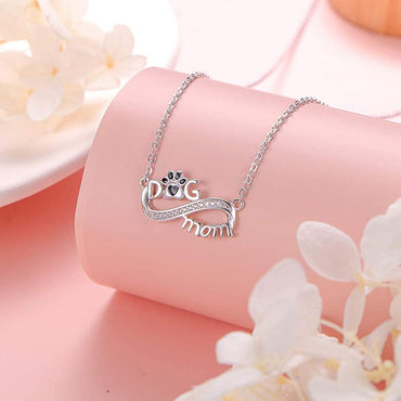 Sterling Silver IG Style Elegant Letter Infinity Zircon Pendant Necklace