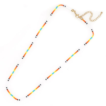 New Ins Style Miyuki Glass Rice Beads Hand-beaded Clavicle Chain Gradient Beaded Necklace