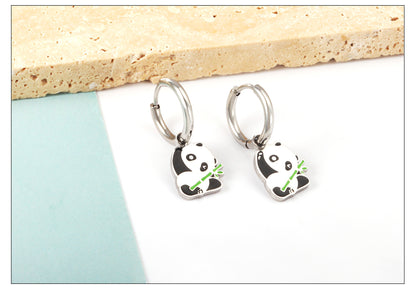 Fashion Animal Stainless Steel Plating Dangling Earrings 1 Pair