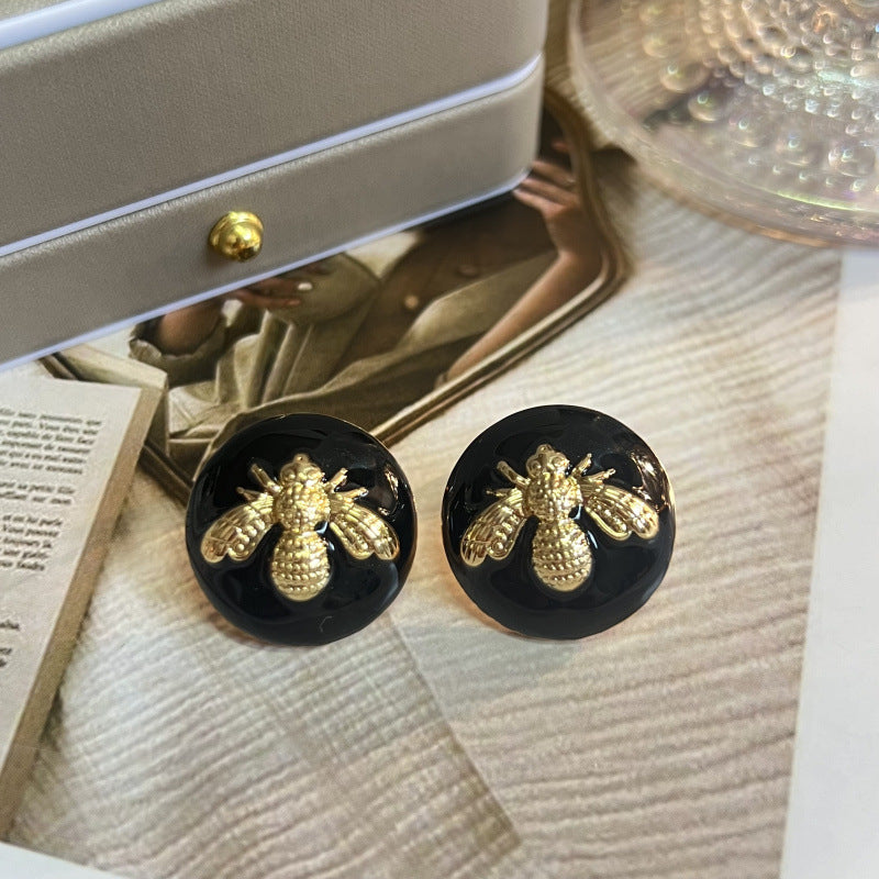 1 Pair Vintage Style Bee Plating Zinc Alloy Ear Studs