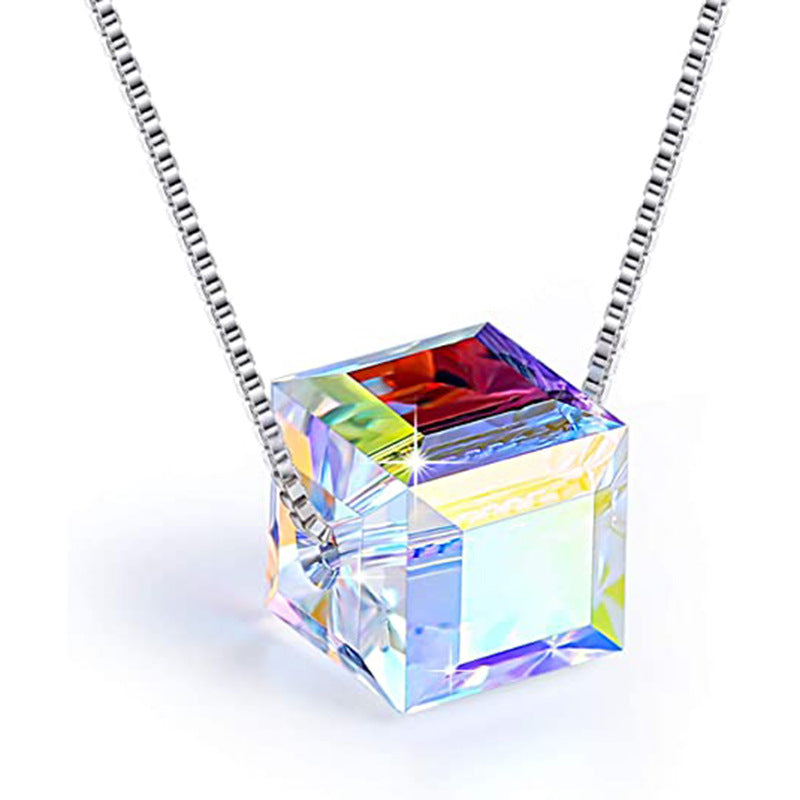 Fashion Geometric Square Austrian Crystal Women's Bracelets Earrings Necklace