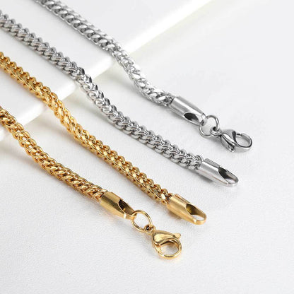 1 Piece Hip-hop Solid Color Stainless Steel Plating Necklace