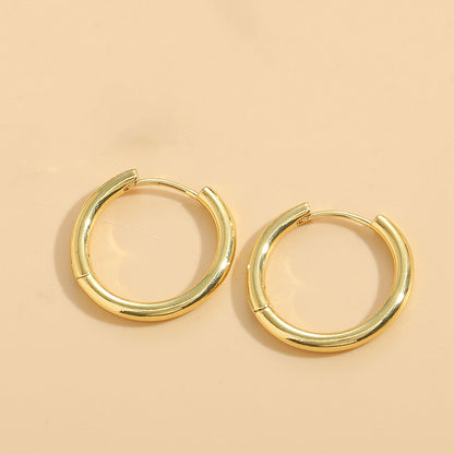 Cross-border new literary retro versatile personality ring earrings are niche fashion brushed design earrings jewelry women