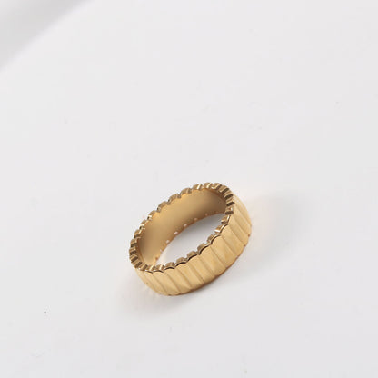 Fashion Geometric Titanium Steel Plating Rings 1 Piece