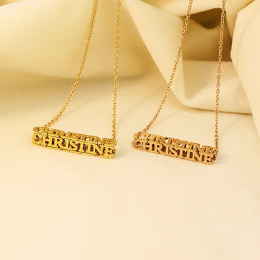 Fashion Solid Color Stainless Steel Necklace Plating Stainless Steel Necklaces