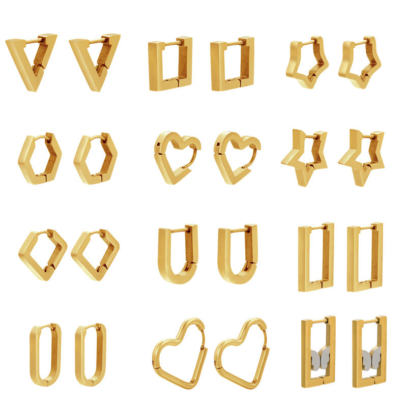 Fashion Geometric Gold Plated No Inlaid Gold Plated Earrings