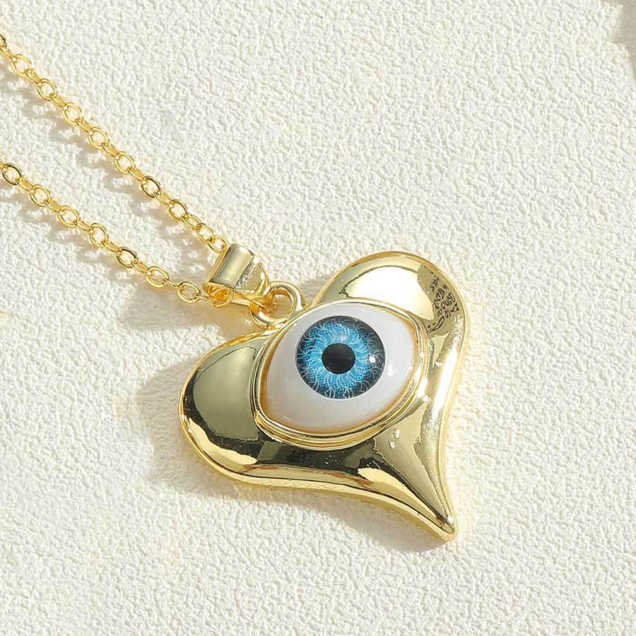 European and American hot selling oil drops, love devil's eye pendant, neck chain, clavicle chain,  fashion versatile necklace necklace