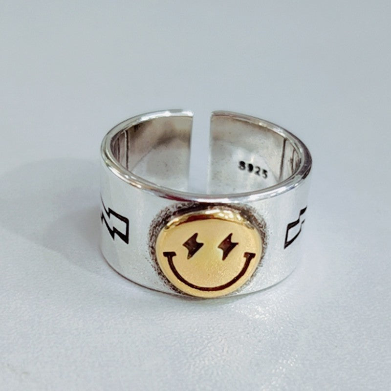 Fashion Smiley Face Alloy Plating Unisex Rings