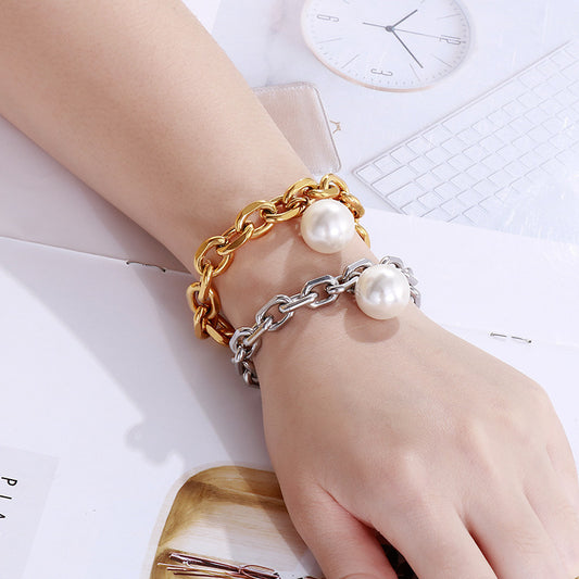 Fashion Stainless Steel Accessories Beads Women's Summer Bracelet