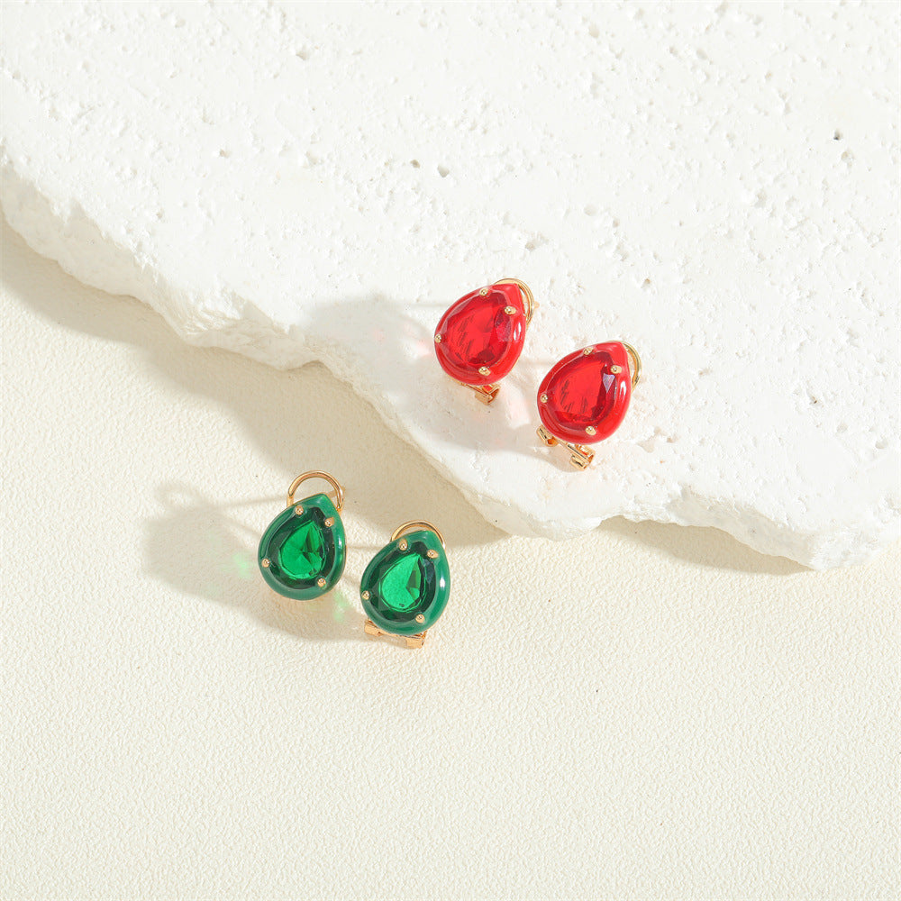 TikTok's popular exquisite personality teardrop type French retro earrings are small and unique, and versatile temperament earrings and earrings