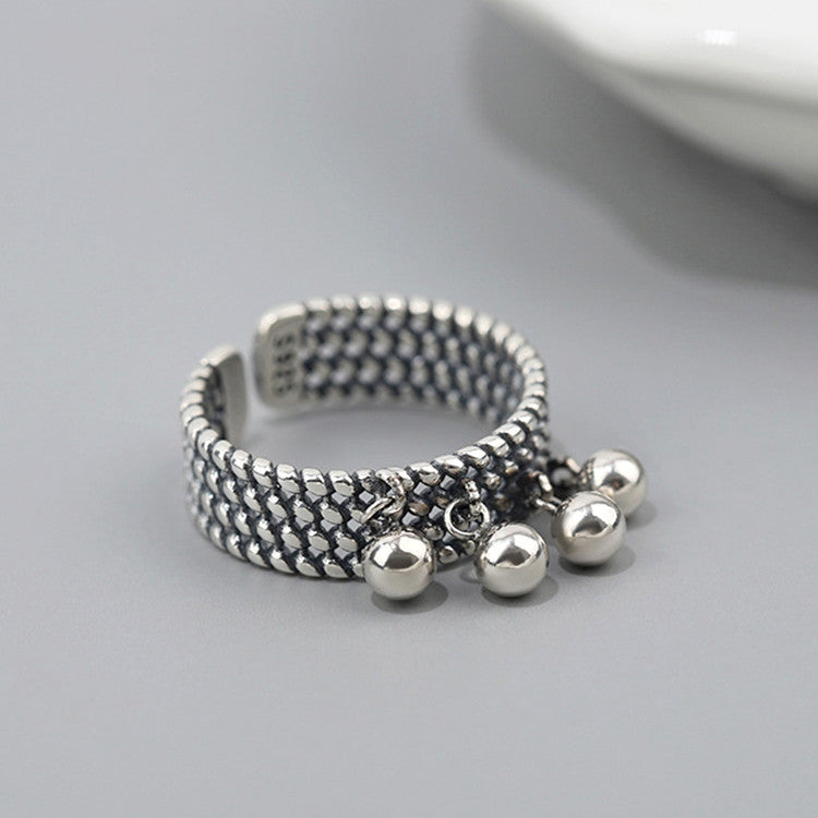 Wholesale Jewelry Retro Geometric Alloy Tassel Plating Open Ring