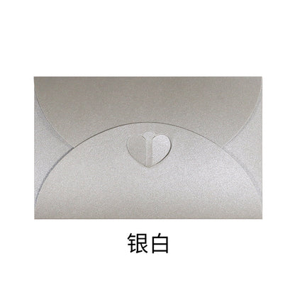 Factory direct sales love buckle pearlescent paper envelope bronzing creative high-end business invitation envelope bronzing logo