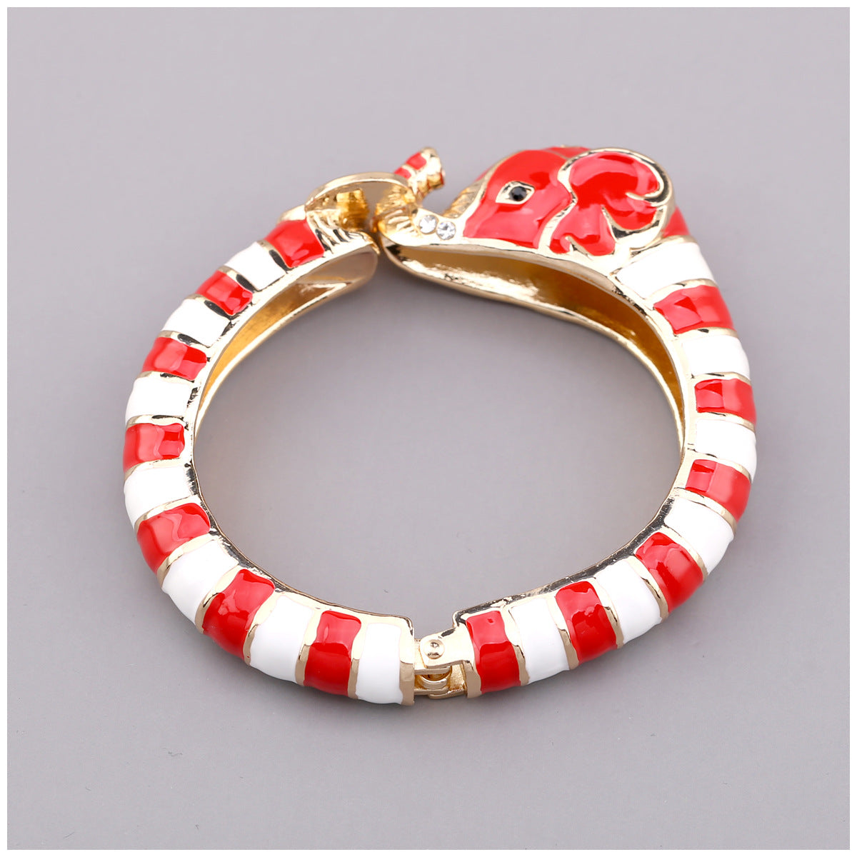 Elegant Streetwear Animal Alloy Enamel Inlay Artificial Diamond Women's Bangle