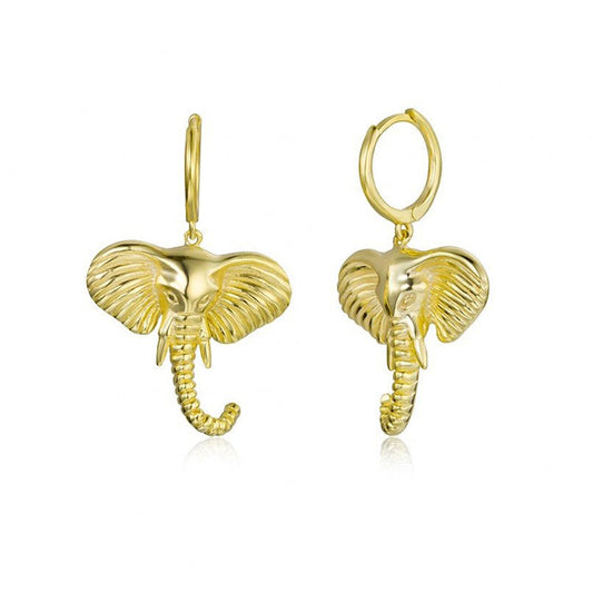 Cute Elephant Animal Earrings Personality Ear Buckle Ear Jewelry